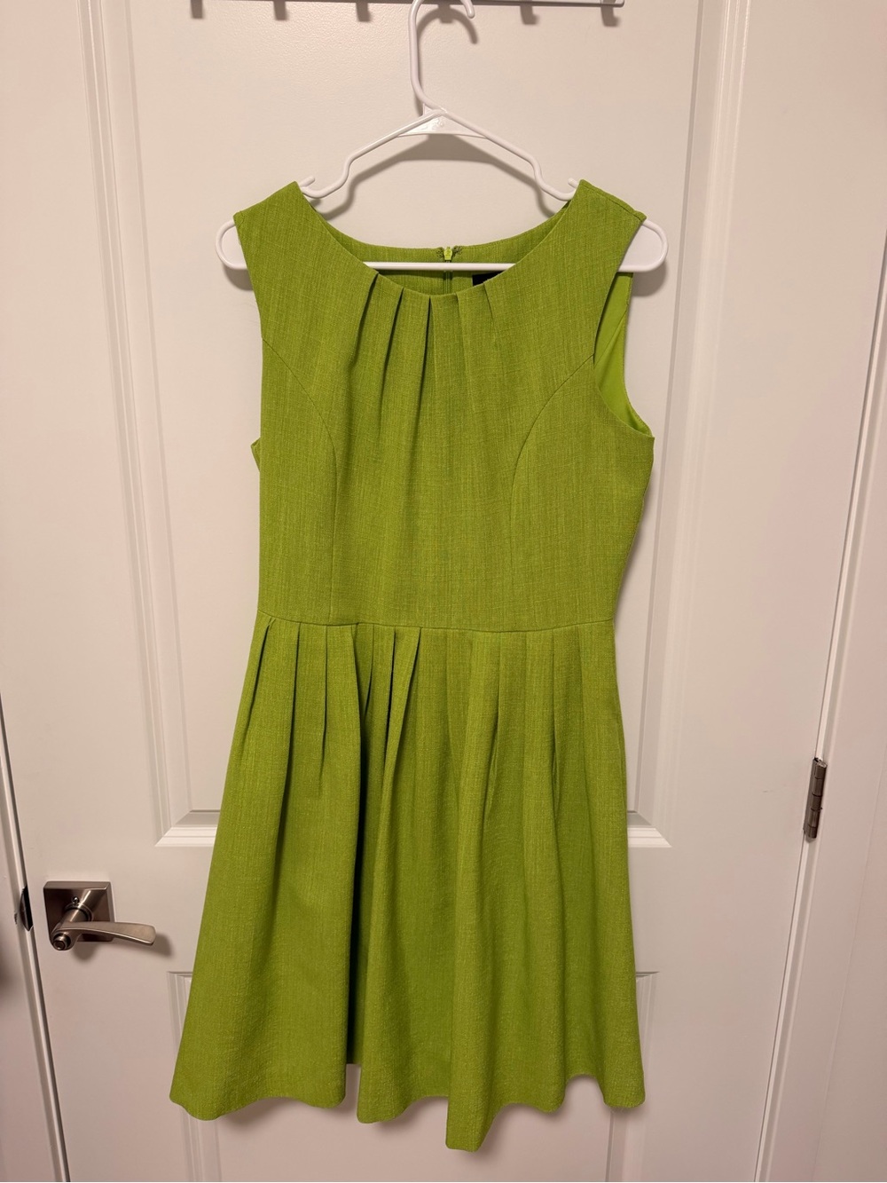 Women’s Lime Green Sleeveless Fit & Flare Dress